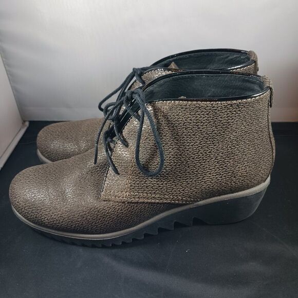 Wolky Dusky Winter Taupe Chukka Wedge Boots size 37 US size 6M - Picture 5 of 13